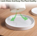 Ceramic Plant Saucer 10.5 Inch 1 Pack White, Fits Pot Base Under 10 Inch - Image 5