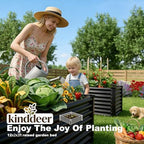 12x2x2ft Raised Garden Beds Outdoor Kit, Galvanized Planter Garden Boxes Outdoor, Metal Raised Garden Beds for Vegetables,Fruits,Herb,Flower,Black - Image 3