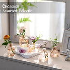 Glasseam Mini Bud Vases Set of 10 Champagne Glass Vases for Centerpieces - Image 6