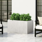 Large Rectangular Outdoor Planters, 35 Inch, White - Image 3