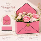 7.3 Inch Metal Envelope Wall Planter Farmhouse Decor Retro Pink - Image 2