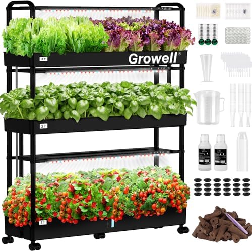 Growell 90 Pods Large Hydroponics Growing System Kit, Indoor Herb Garden by Growell