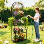 VGMiu 4 Tier Plant Stand Indoor Outdoor, Metal Plant Shelf for Multi Plants - Image 5