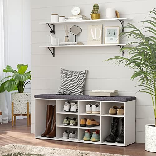 DINZI LVJ Long Wall Shelves, 47.3Inch Wooden Floating Shelves with Brackets - Image 4