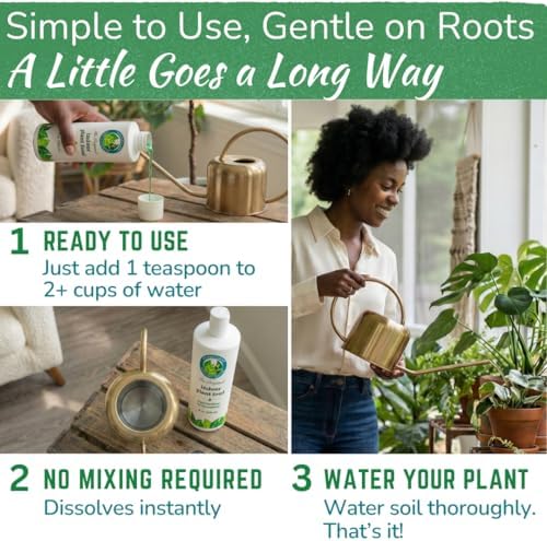 Indoor Plant Food by Houseplant Resource Center - Organic Liquid Fertilizer for Pothos, Peace Lily, Monstera, Cactus and More - 8 oz - Image 4