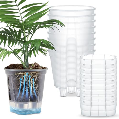 Wonderjune Self Watering Planter, 5.91'', Clear, 9 Pcs by Wonderjune