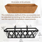 24 Inch Window Box Planter with Coco Liner for Hanging Outdoor Plants - Image 2
