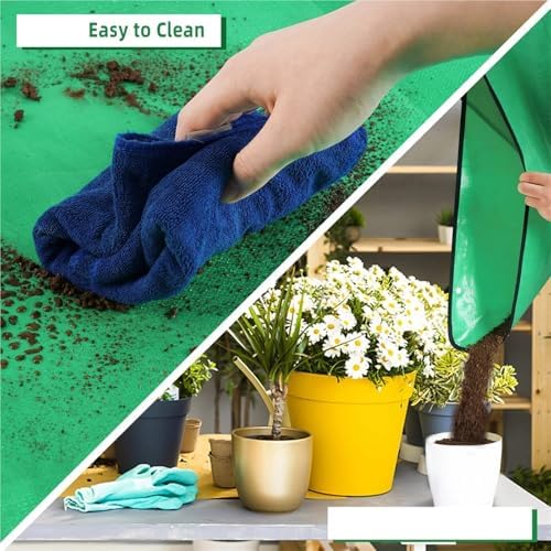 2 PCS Thickened Repotting Mat for Plant Transplanting Portable Waterproof Potting Tray Mess Control Gardening for Plants Transplanting(75x100cm) - Image 4