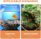 DECHOUS Round Fish Bowl Desktop Fish Tank with Base Small Aquarium Decor for Betta Hydroponic Vase Planter Clear Plastic Tabletop Bowl for Office Home Display - Image 7