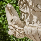 GDFStudio Noble House Adonis Outdoor Roman Chalice Garden Urn Planter in Antique White - Image 5