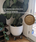 Rolling Planter Caddy(470lbs Capacity), Heavy Duty Metal Plant Stand with Brake Wheels Plant Dolly Mover Plant Pot Tray Saucer for Indoor Outdoor 18inches Copper - Image 6