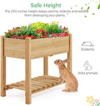 Yaheetech 34" Raised Garden Bed with Legs, Wooden Planter Box, 2Pcs - Image 7