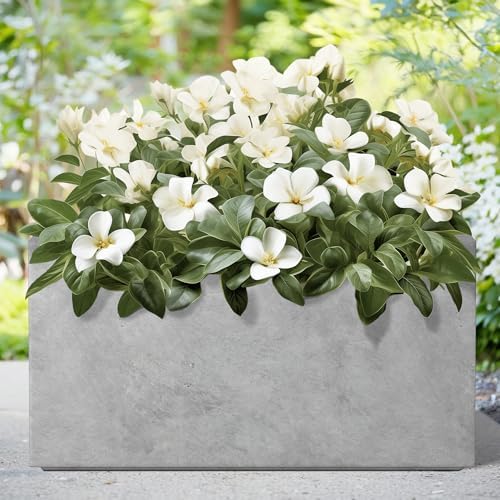 Kante Modern Rectangular Pale Gray Concrete Planter 23" L 12" H 12" W - Image 7