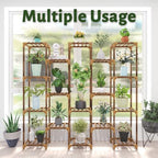 Uneedem Plant Stand Indoor Outdoor, 17 Tiered Plant Shelf Wood Plant Rack - Image 3