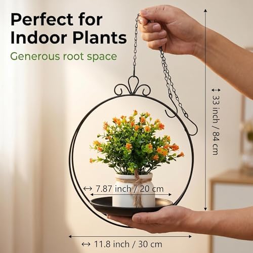 Hanging Planter for Indoor Outdoor Plant, Plant Hanger, Hanging Plant Tray - Image 2
