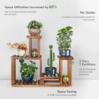 Plant Stand for Multiple Plants Indoor Outdoor Flower Pot Stand Wood - Image 3