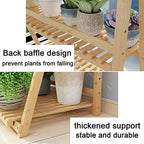 Plant Stand Tiered Plant Shelf 3-Tier Bamboo Ladder Plant Shelfs Folding Display Shelving Multiple Storage Shelf Plant Hanger Garden Rack Flower Plant Stand DisNatural-19.7in - Image 4