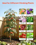 VEVOR Garden Trellis, 71 x 20 inch Rose Trellis, 8 Packs Garden Flower Rose Trellises with Powder-Coated Finish & Convenient Locking Design, Plant Support Trellises for Flowers, Vegetables, Roses - Image 5