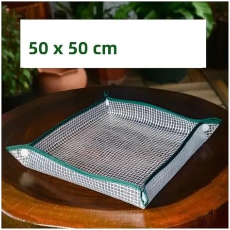 2 PCS Plant Repotting Square Mat Waterproof Transplanting Bonsai Succulent Potting Tarp(50x50cm) - Image 3