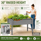 YEFU 48" Raised Garden Bed with Legs, HIPS Outdoor Garden Bed, Grey - Image 2