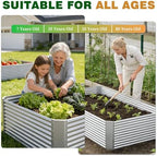 Galvanized Steel Raised Garden Bed, Extra Large Outdoor Planter Box for Vegetables & Herbs, Rust-Resistant and Easy to Clean DIY Garden Box (2, 8×4×1.4ft) - Image 6