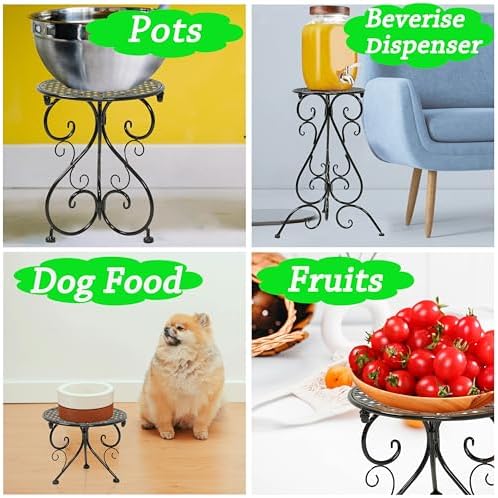 NAKUPE 4-Pack Metal Plant Stand for Indoor Outdoor, Heavy Duty Flower Pot Stands for Multiple Plants, Rustproof Iron Planter Holder Display Shelf for Patio Home Garden Porch Balcony(Black) - Image 6