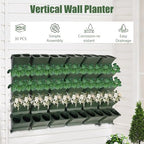 JOMCYDM Vertical Planter with 30 Pockets Wall Mounted Planter Living Wall Planter Indoor Outdoor Wall Plant Holder Microgreens Growing Kit Herb Pots - Image 2