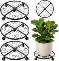 3 Pack Metal Plant Caddy with Wheels, 20 Inch Plant Stand with Wheels Heavy Duty Wrought Iron Large Rolling Plant Caddy Plant Dolly Plant Rollers Plant Cart Large Plant Mover by Unknown