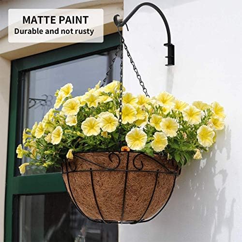 Swivel Plant Hanger for Hanging Plant, Plant Hanging Holder,Heavy Duty Black Iron Plant Hanger Brackets for Hanging Planters and Flowers Baskets Planter Outdoor (2 Pcs-16 Inches) - Image 5