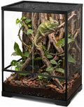 18"x18"x24" Reptile Terrarium, Aluminum-Frame Glass Vivarium for Small Arboreal Reptiles Such as Small Chameleons, with Lock, Cable Port, Waterproof Deep Base by Neptonion