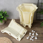 SEWACC Hexagonal Concrete Planter Mold Flower Pot Making Mold for DIY Crafts Epoxy Resin and Clay Home Garden Decor Casting Tool 10.62 X 9.05 X 8.66 in - Image 6