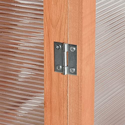 Wooden Cold Frame Small Mini Greenhouse Cabinet for Outdoor and Indoor, 30" L x 24" W x 44" H, Natural - Image 2