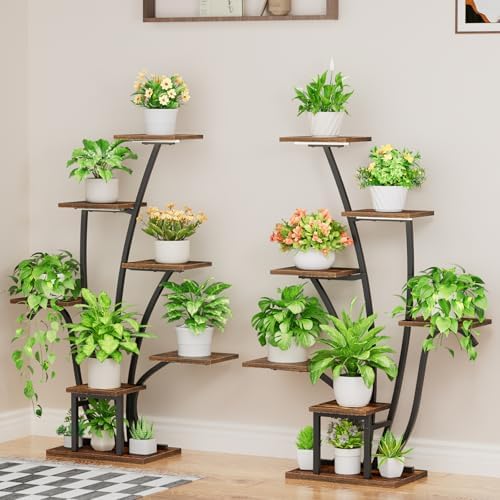 Plant Stand Indoor with Grow Lights - Corner Plant Shelf Indoor Lighted - Image 2