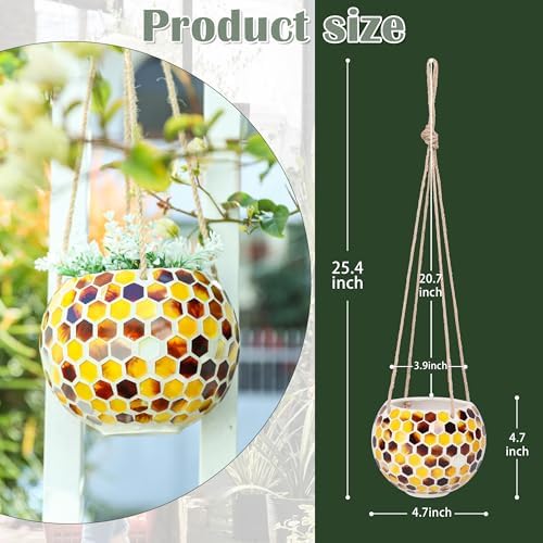 Hanging Ceramic Planter Cute Bee Plant Pots - Image 3