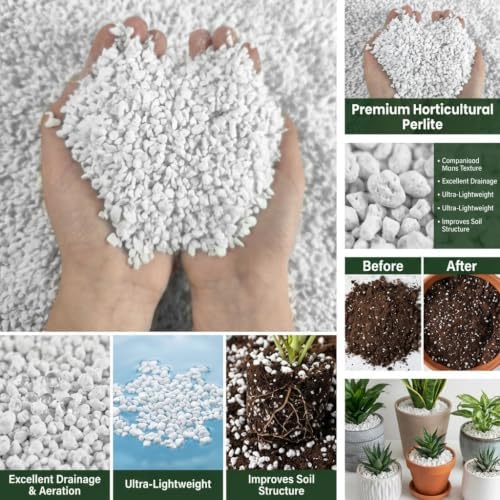 25QT Organic Perlite Horticultural Soil Amendment for Plants and Enhanced Drainage Enhanced - Image 5