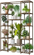 Bamworld 62.2'' Tall Plant Stand Indoor Large Plant Shelf for Multiple Plants Wood Flower Stand Outdoor Hanging Plant Rack for Living Room Garden Balcony Home Decor by Bamworld