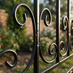 SCENDOR 70.8" H x 24.5" W Decorative Metal Garden Trellis - Rustproof Black Iron Arched Fence for Climbing Roses, Clematis, and Vines - Sturdy Plant Support for Patio, Lawn, and Backyard 1 Pack - Image 6