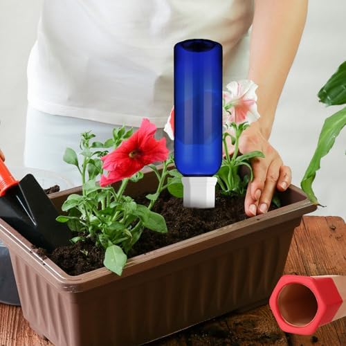 SiliFine 6 Sets Terracotta Watering Spikes,Blue and Mixed Color - Image 4