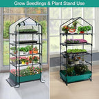 5 Tier Mini Greenhouse for Indoor Outdoor, Portable Green House with Durable PVC Cover and Shelves for Seedling, Heavy Duty Greenhouse with Waterproof Mat and Cover Tape, Gardening Gifts for Women Men - Image 7