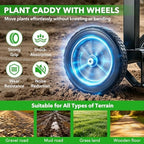Garden Pot Mover Heavy Duty 175 LBS Plant Mover Cart with Adjustable Grabbing Arm, Strap & Suction Cups, Plant Caddy with Wheels for Indoor Outdoor Planters - Image 5