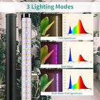Grow Lights for Indoor Plants, 243 LEDs Plant Growing Lights with 3 Color Changing Red Blue Full Spectrum, 48inch Height Standing Indoor Plant Grow Lamp with 6/9/12H Timer for Indoor Plants - Image 2