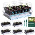 SOLIGT Self Watering Seed Starter Trays with Humidity Domes 6 Pack 144 Cell by SOLIGT