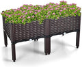 S AFSTAR Raised Garden Bed with Removable Legs & Brackets, 4 Pack Elevated Garden Planter Kits for Flowers Fruits Vegetables, Multiple Combination Planting Box Container for Garden Patio Balcony by Safstar