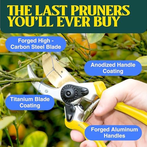 Haus & Garten ClassicPRO 8.5" Premium Titanium Bypass Garden Shears - Use as Pruners, Pruning Shears for Gardening, Hand Pruners, Handheld Garden Clippers Scissors Tool - Image 3