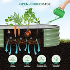 Galvanized Raised Garden Bed Outdoor, 6x2x1ft, Olive Green - Image 6