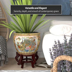 16" Famille Rose Porcelain Fishbowl - Image 3
