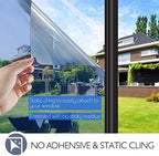 HIDBEA One Way Privacy Window Film,Heat Blocking, Blue,35.4in x 16.4ft - Image 5