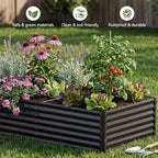 COMHOMA 2 Pack Galvanized Raised Garden Bed,6x3x2ft Large Metal Planter Box for Outdoor Vegetables,Corrugated Steel Herbed Plants Container,Extra Deep Gardeners Kits with Open Bottom - Image 5