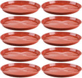 10 Pack Plant Saucer 16 Inches Plastic Drip Trays to Catch Water, Red by Unknown