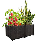 Raised Garden Beds Planters for Outdoor Plants Box Plastic Elevated Garden Bed Kit for Vegetables Flowers Herbs in Backyard Patio Balcony by SOUWUOKOO